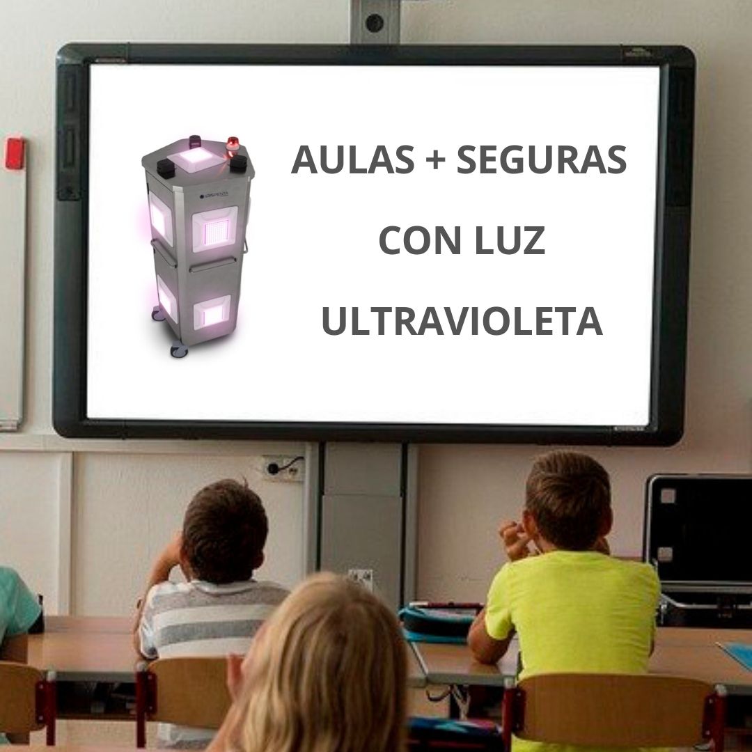 La luz ultravioleta es una buena alternativa para eliminar los aerosoles en un aula