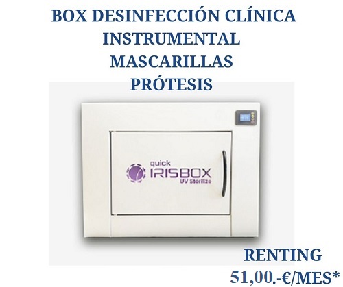 QUICK IRISBOX DESINFECCIÓN RÁPIDA POR LUZ ULTRAVIOLETA UV-C (LED) DE MATERIALES VARIOS PARA CENTROS SANITARIOS