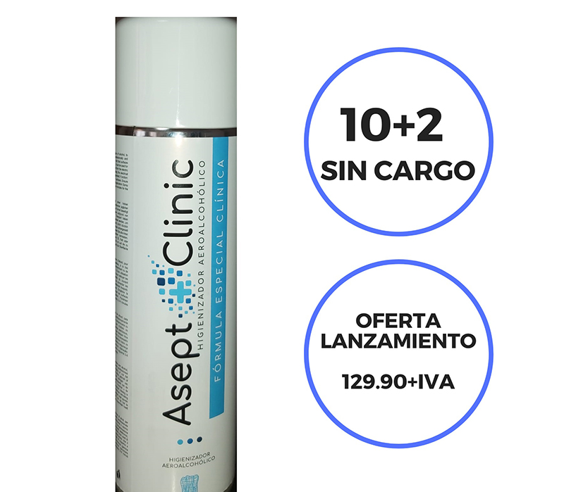 ASEPTCLINIC Spray higienizador superficies para clínicas aereoalcohólico, el paciente percibe el esfuerzo de la clínica por preservar su seguridad