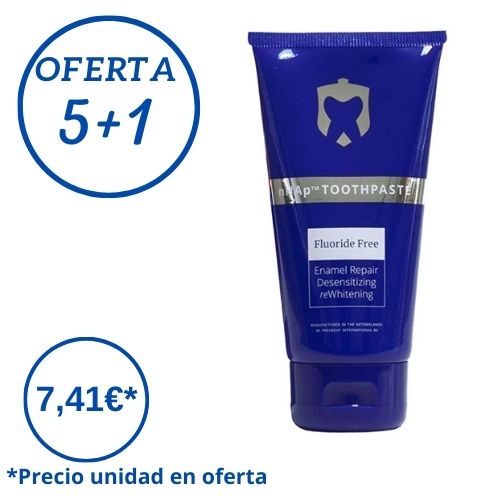 OFERTA 5+1 PASTA DENTAL REMINERALIZANTE DENSIDENT SIN FLÚOR CON NANO-HIDROXIAPATITA 80ml