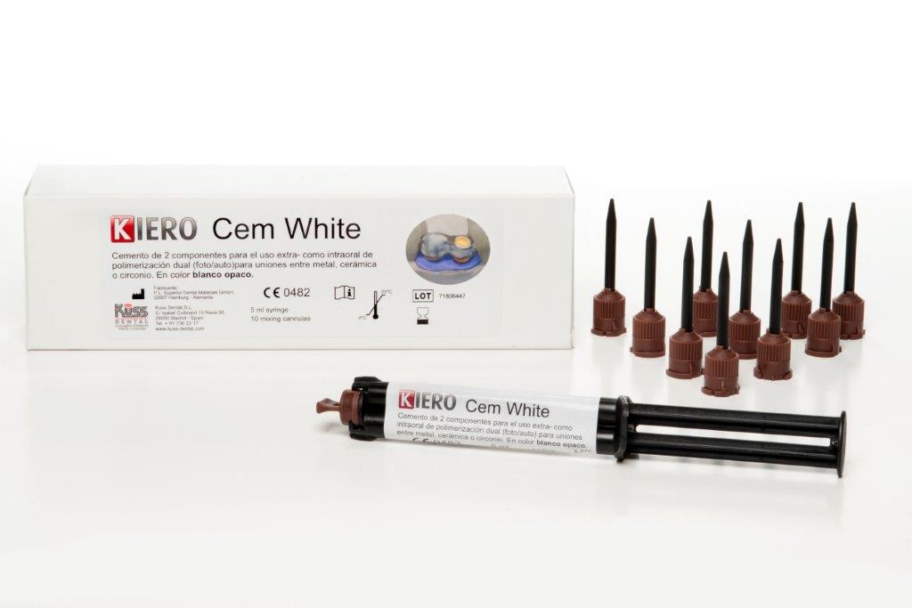 KIERO CEM WHITE  CEMENTO EXTRA E INTRAORAL EN COLOR BLANCO