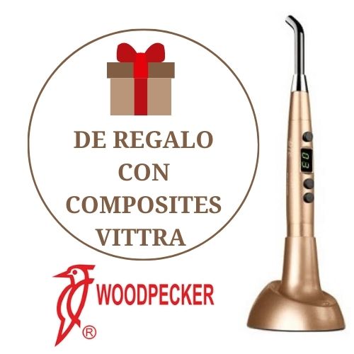 🎁 Lámpara de fotocurado Woodpecker LED.H ORTHO de regalo con los composites Vittra de FGM
