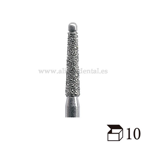 EDENTA FRESA DIAMANTE TURBINA 851 PUNTA SEGURIDAD PARA ENDODONCIA GRANO MEDIO DIAMETRO 010