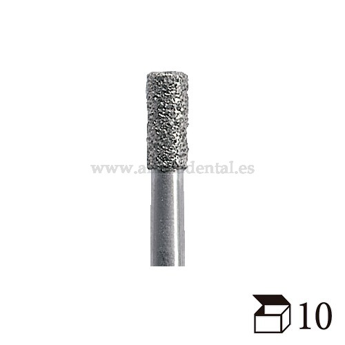 EDENTA FRESA DIAMANTE TURBINA 835 CILINDRO PUNTA PLANA GRANO MEDIO DIAMETRO  07