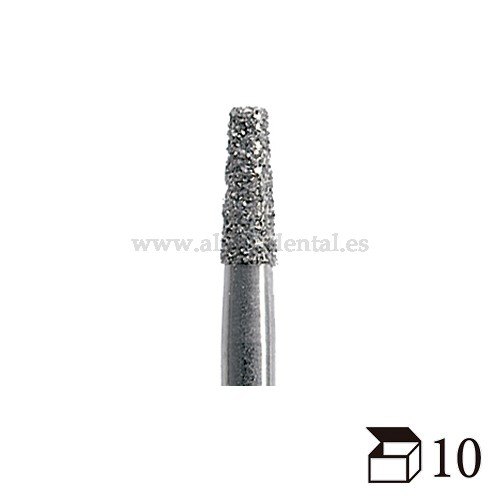 EDENTA FRESA DIAMANTE TURBINA 845 CONO PUNTA PLANA GRANO MEDIO DIAMETRO  09