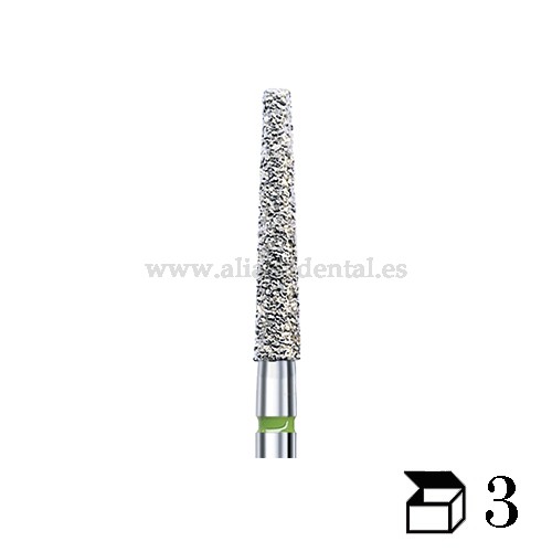 EDENTA FRESA DIAMANTE TURBINA WHITETIGER LARGA DURACION W848 CONO PUNTA PLANA GRANO GRUESO DIAMETRO  18