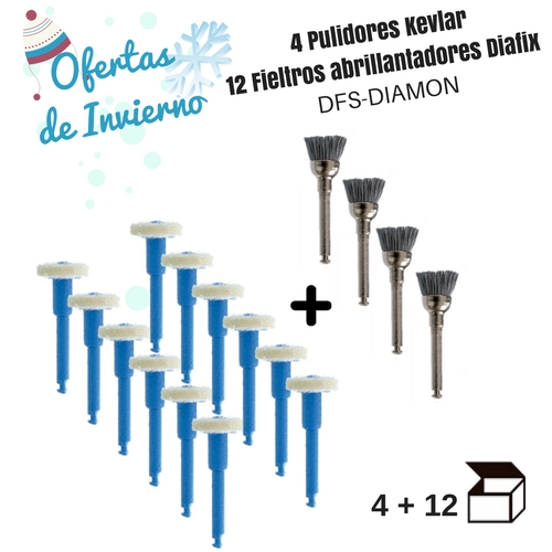 4 PULIDORES KEVLAR + REGALO 12 FIELTROS DIAMANTADOS DIAFIX