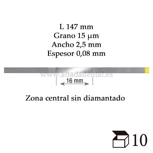 EDENTA TIRA PULIDO PROXIMAL DIAMANTADO EXTRA FINO 147X2,5X0,08