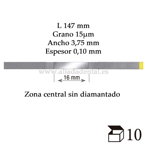 EDENTA TIRA PULIDO PROXIMAL DIAMANTADO EXTRA FINO 147X3,75X0,08