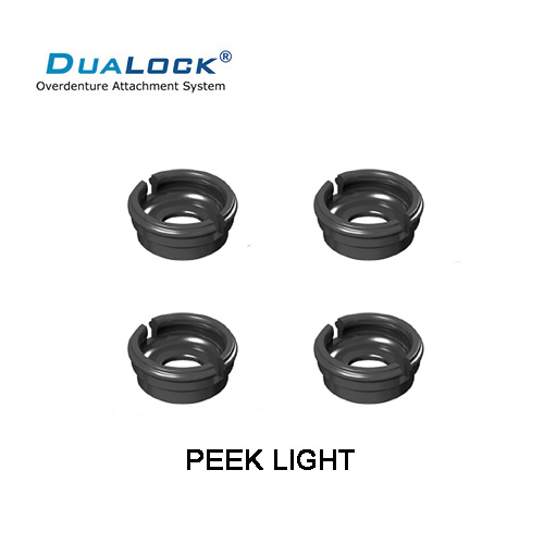 DUALOCK® GOMAS REPOSICION BOTON RETENCION NEGRO PACK DE 4 UDS. EN PEEK LIGHT RETENCION 1-1.5 LIBRAS (NO COMPATIBLE CON LOCATOR ORIGINAL)