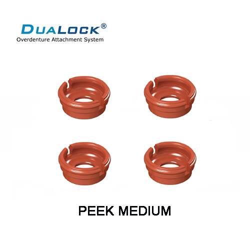 DUALOCK® GOMAS REPOSICION BOTON RETENCION ROJO PACK DE 4 UDS. EN PEEK MEDIUM RETENCION 1.6-1.8 LIBRAS (NO COMPATIBLE CON LOCATOR ORIGINAL)