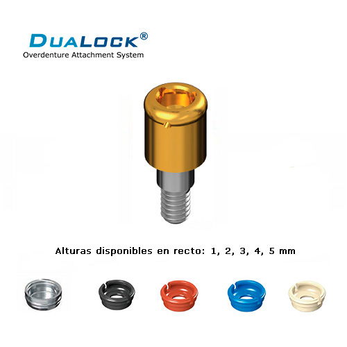 DUALOCK® ATACHE SIMILAR A LOCATOR® COMPATIBLE CON PHIBO TSH/BNT S2 AMARILLO PILAR RECTO ALTO 1MM.