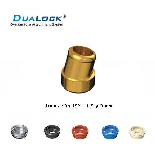 DUALOCK® ATACHE SIMILAR A LOCATOR® COMPATIBLE CON BRANEMARK HEX. EXTERNO PILAR ANGULADO 4.1 ALTO 1.5MM.