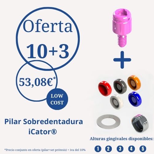 PACK OFERTA 10+3 SIN CARGO PILAR ICATOR® SIMILAR A LOCATOR® (INCLUYE SET DE PROTESIS)