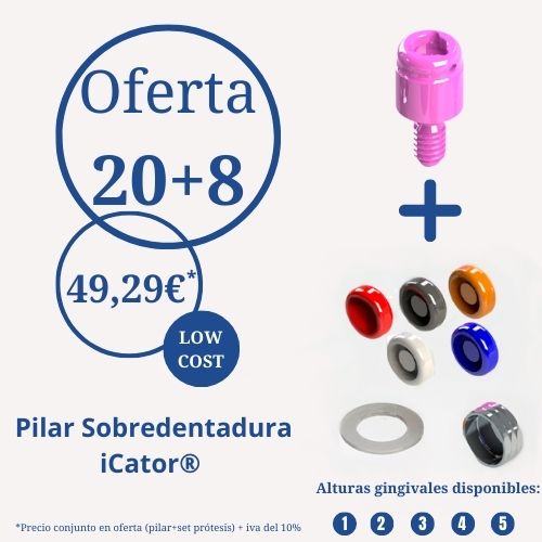 PACK OFERTA 20+8 SIN CARGO PILAR ICATOR® SIMILAR A LOCATOR® (INCLUYE SET DE PROTESIS)
