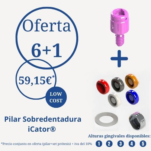 PACK OFERTA 6+1 SIN CARGO PILAR ICATOR® SIMILAR A LOCATOR® (INCLUYE SET DE PROTESIS)
